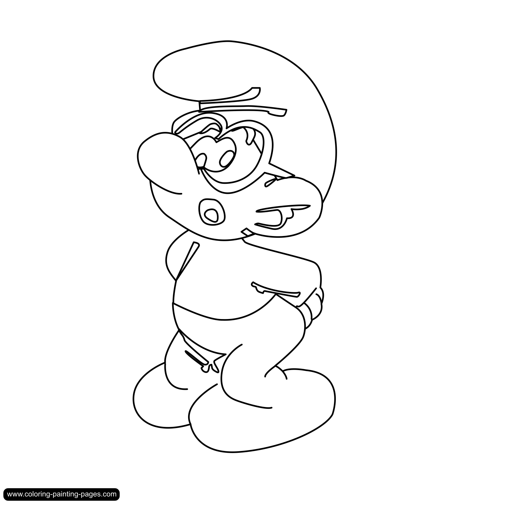 smurfs coloring pages brainy - photo #12