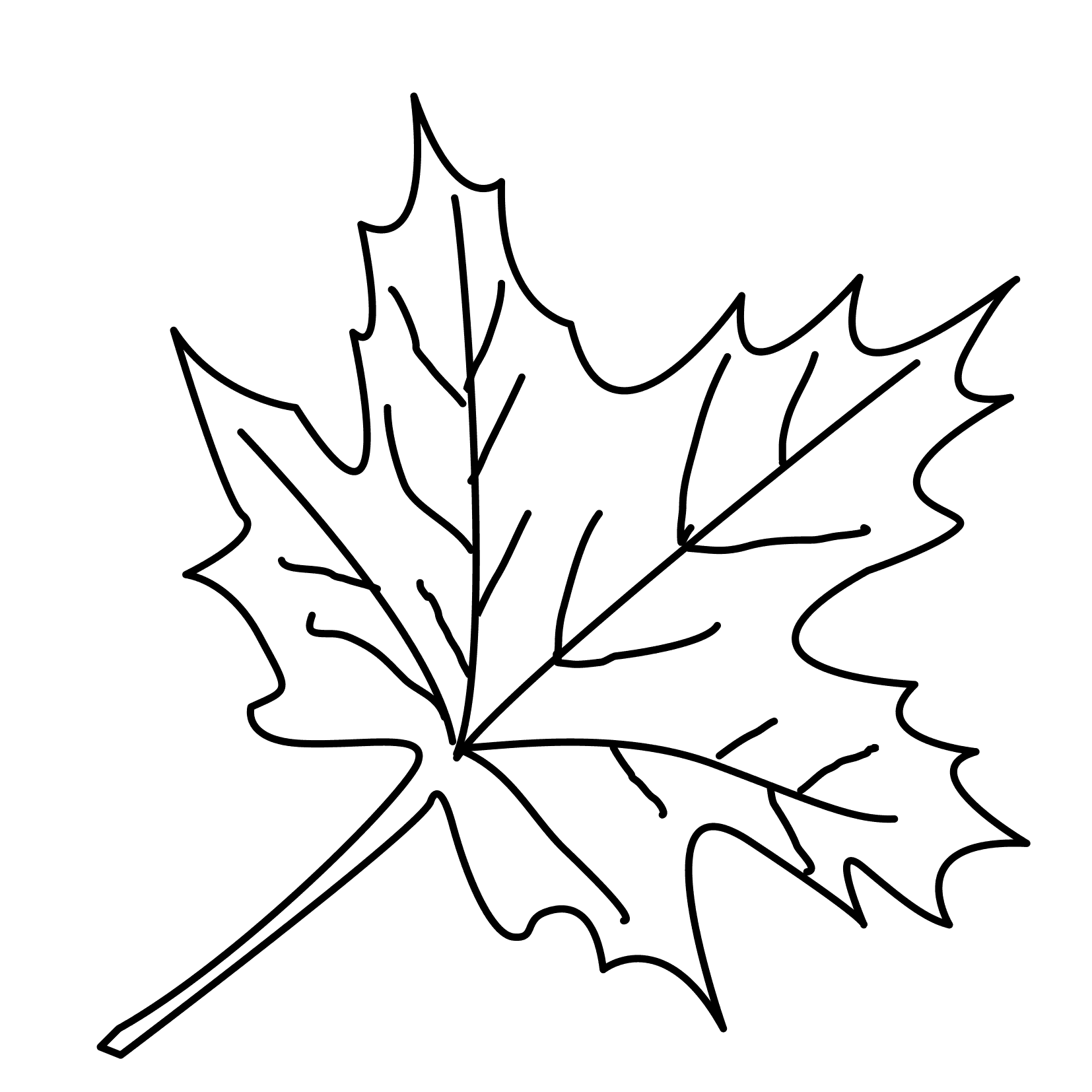 Pics Photos - Tree Leaves Coloring Page