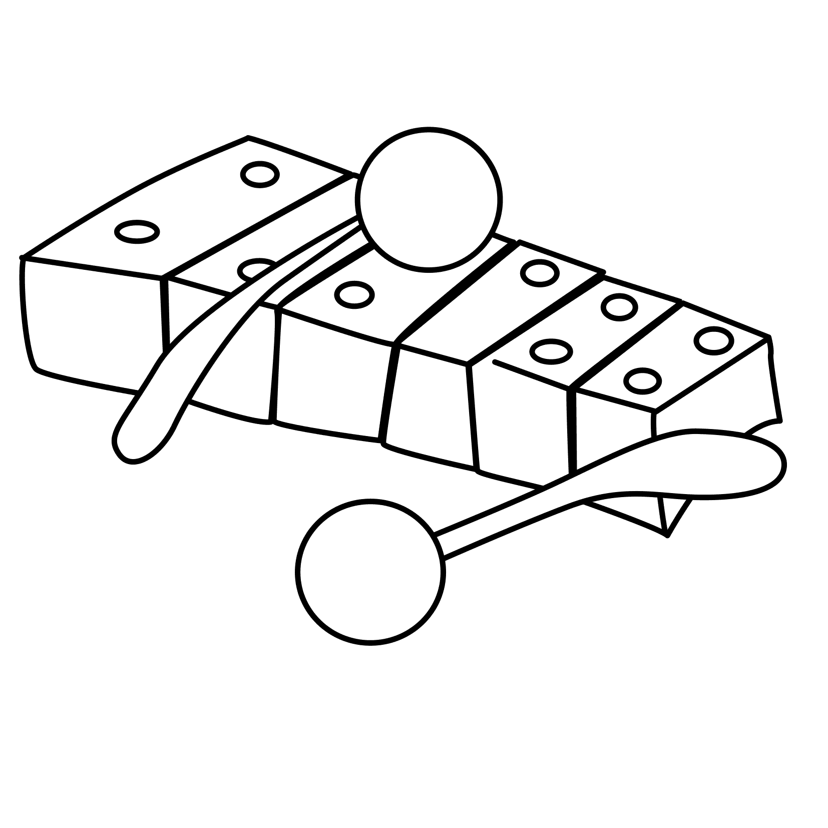Xylophone Coloring Pages - Kidsuki